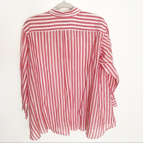 Kenzo Cotton Striped Swing Blouse - Picture 2 of 6